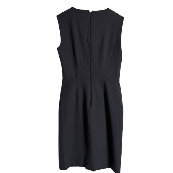 Rebecca Taylor Slate Gray Garbine Suiting Sleeveless Sheath Dress Size 6 - Picture 10 of 12